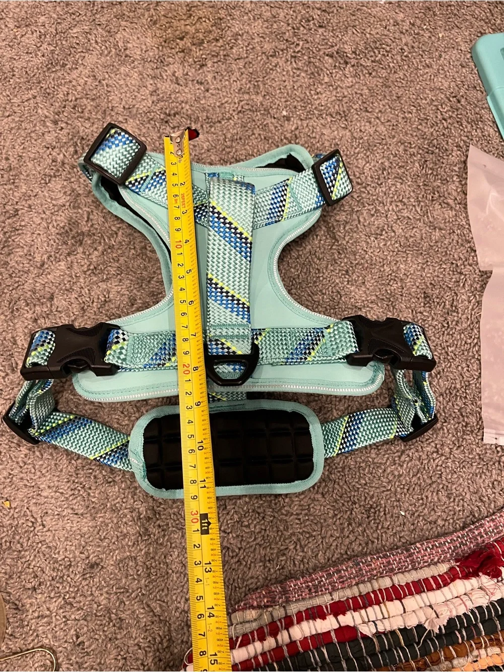 Arcadia Trail Mint Green & Multicolor Dog Harness L